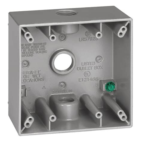 2-gang electrical box with 1.5 knockouts|square electrical box.